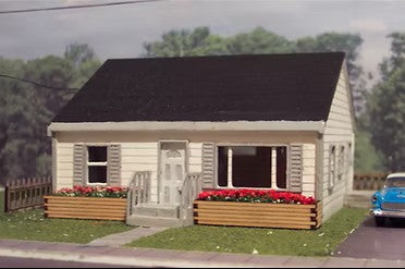 OMK HO Two Bedroom Bungalow Mid Century Home Kit 