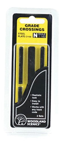 N Grade Crossings - Steel Plate (2 Sets)