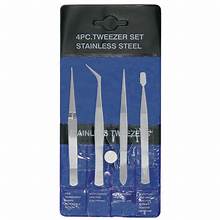 Excel 4-pc Stainless Steel Tweezers Set