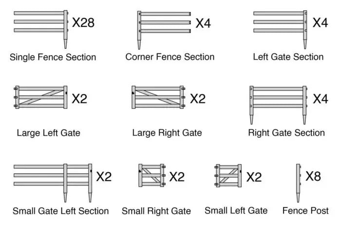 Walthers SceneMaster HO 3-Rail Farm Fence Kit