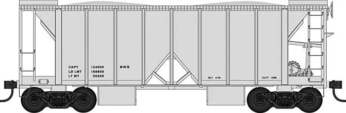 Bowser HO 70T 2-Bay Ballast Car