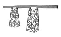 Micro Engineering HO Tall Steel Viaduct Tower or Two Bents