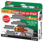 Kato N Scale F7 Freight Train Set  DCC  ATSF