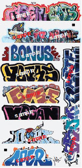 Blair Line HO Graffiti Decals