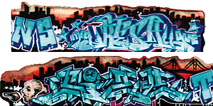 Blair Line N Graffiti Decals