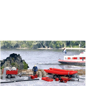 Busch HO Flood Rescue Set