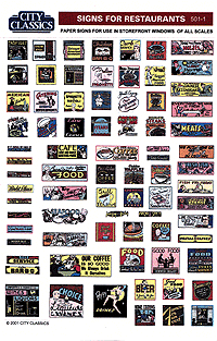 City Classics HO Signs & Advertisements