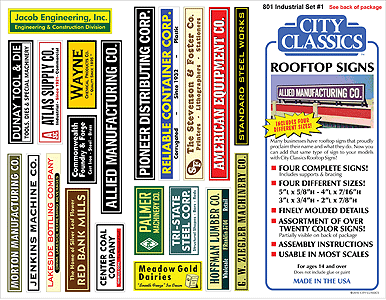 City Classics HO Signs & Advertisements