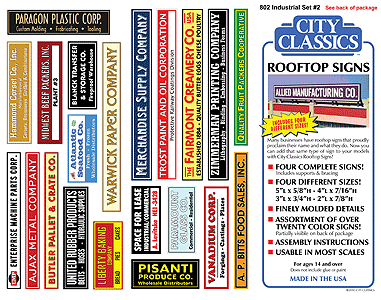 City Classics HO Signs & Advertisements