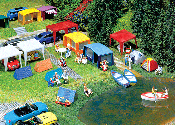 Faller HO Tent Camping Set