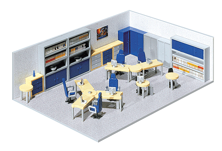 Faller HO Building Interior Decoration