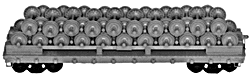 Tichy HO 40' Flat Car w/Load