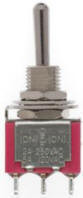 Miniature Toggle Switch S.P.D.T. Momentary