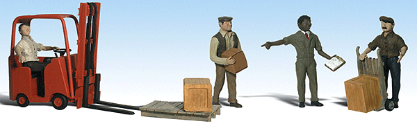 Workers with Forklift