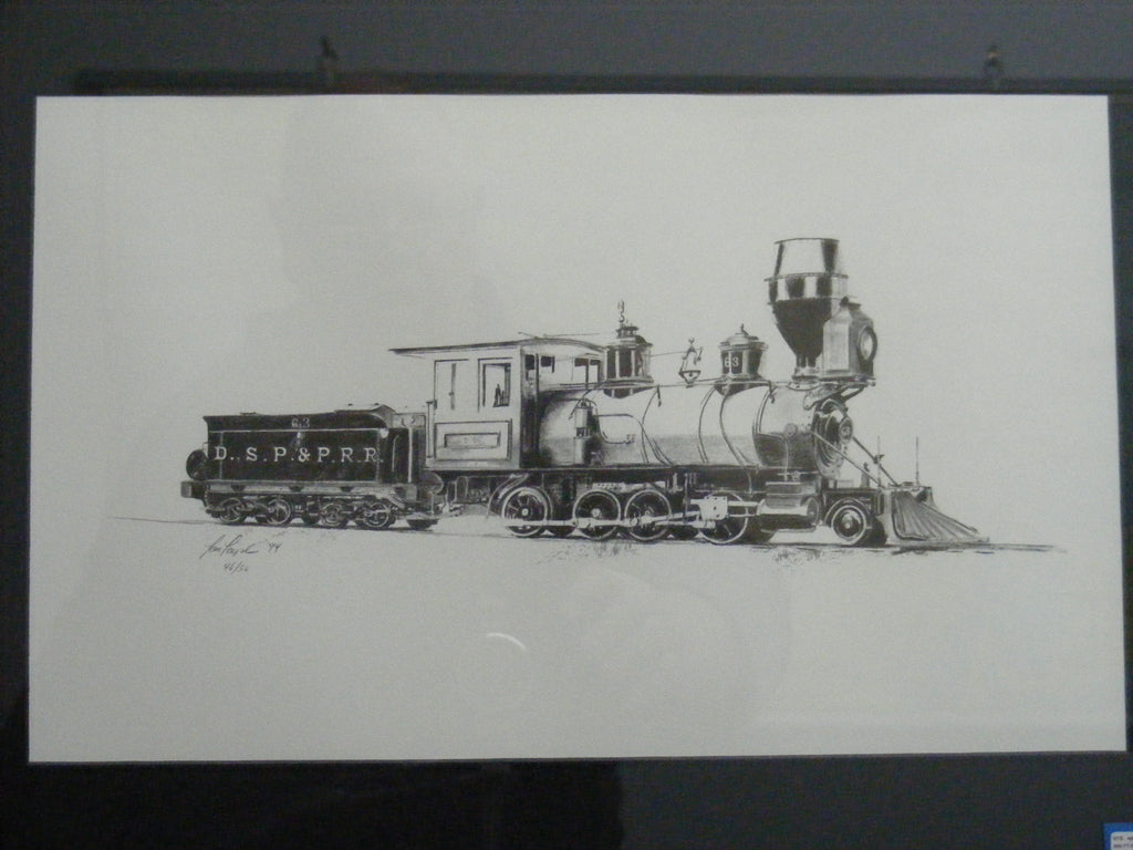 D.S.P.&P.R.R Seam Locomotive Lithography Print