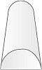 Evergreen Styrene Half Round