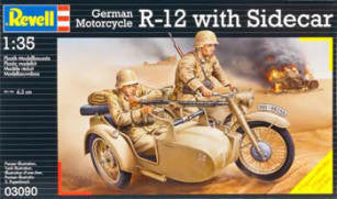Revell 1/35 R-12 German Motorcycle w/Sidecar